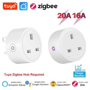 Tuya Zigbee Smart Socket UK Plug Smart Home Automation Timing Power Monitor Smart Outlet-image